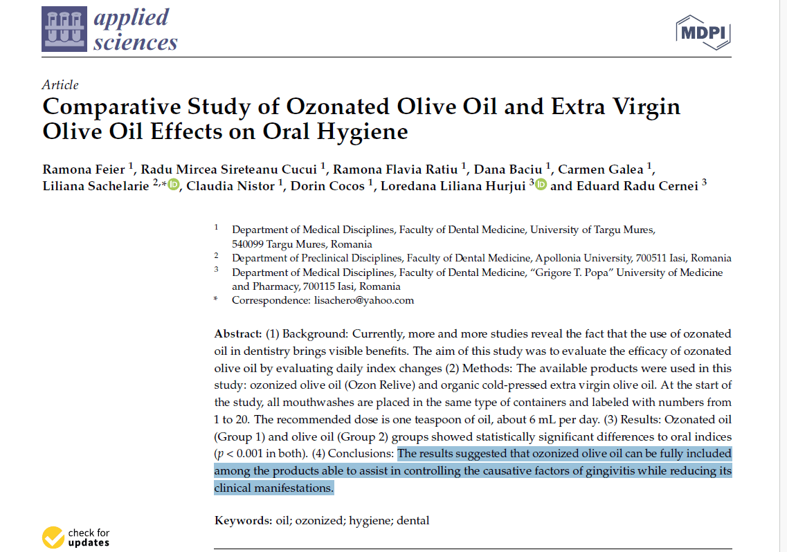 Comparative Study of Ozonated Olive Oil and Extra Virgin Olive Oil Eff ...