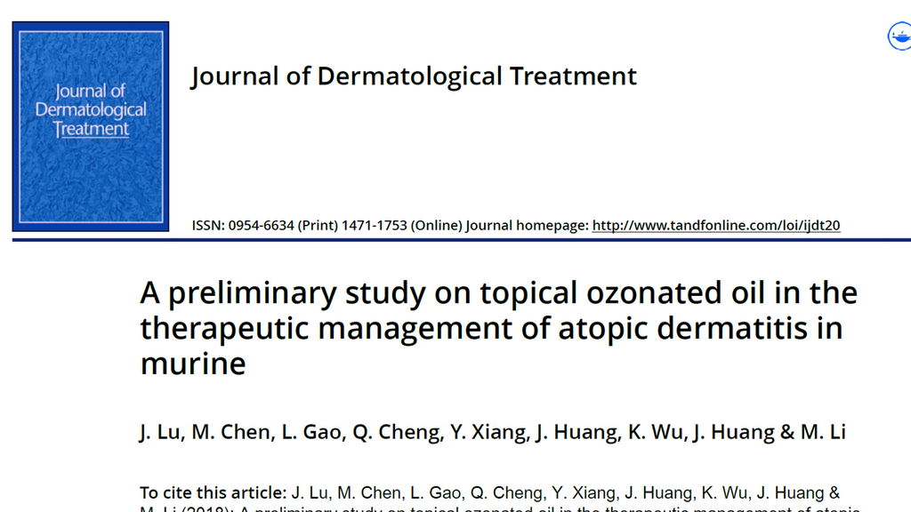 A preliminary study on topical ozonated oil in the therapeutic management of atopic dermatitis in murine