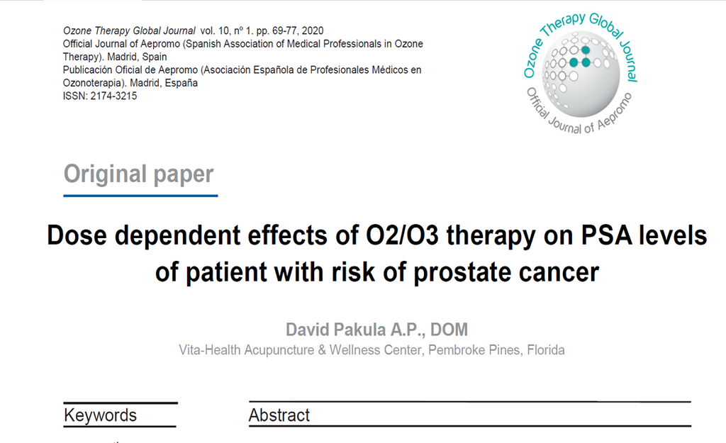 Dose dependent effects of O2/O3 therapy on PSA levels of patient with risk of prostate cancer