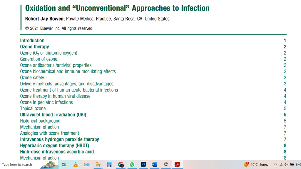 Oxidation and Unconventional Approaches to Infection including ozone therapy
