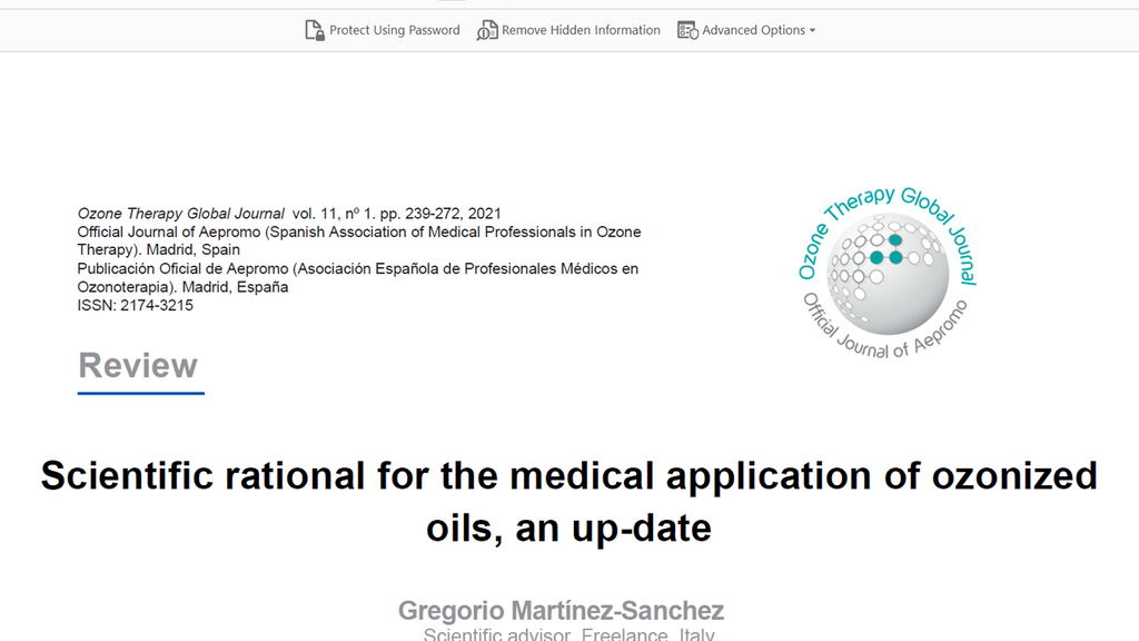 Scientific rational for the medical application of ozonized oils, an update