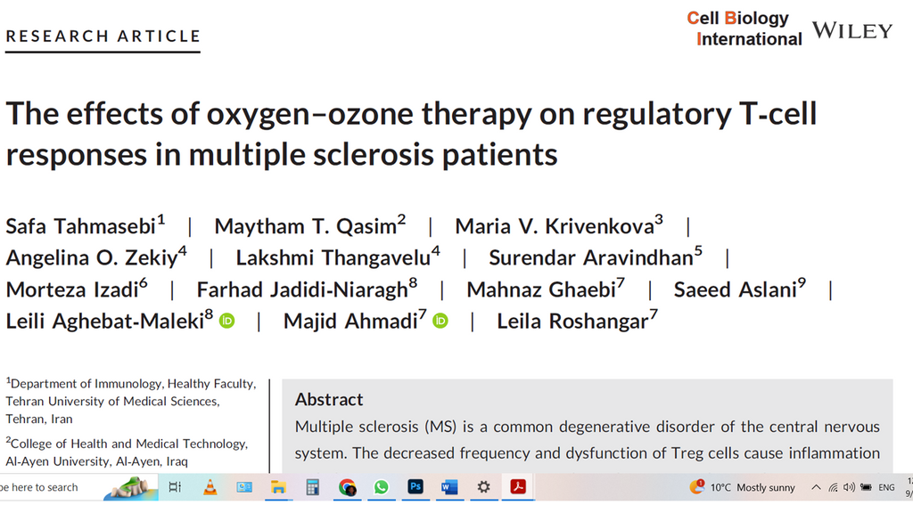 The effects of oxygen-ozone therapy on regulatory T-cell responses in multiple sclerosis patients