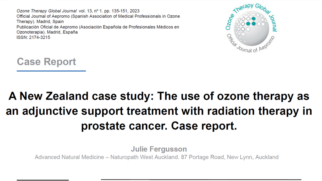 A New Zealand case study: The use of ozone therapy as an adjunctive support treatment with radiation therapy in prostate cancer. Case report.