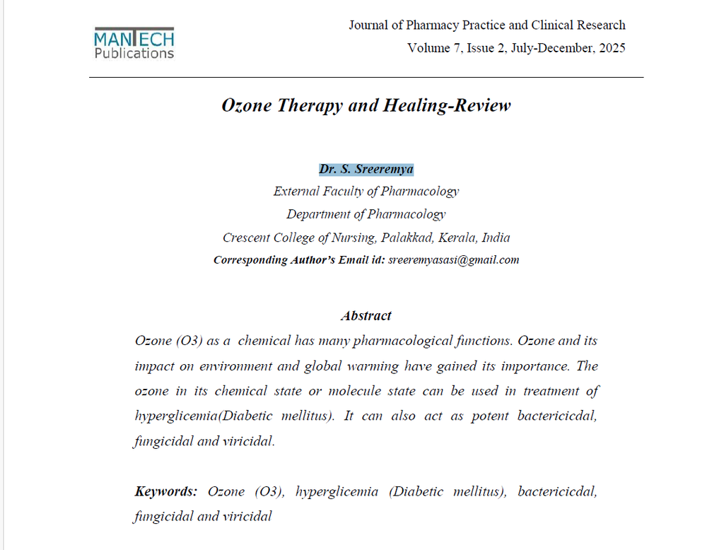 Ozone Therapy and Healing Review Article 2025